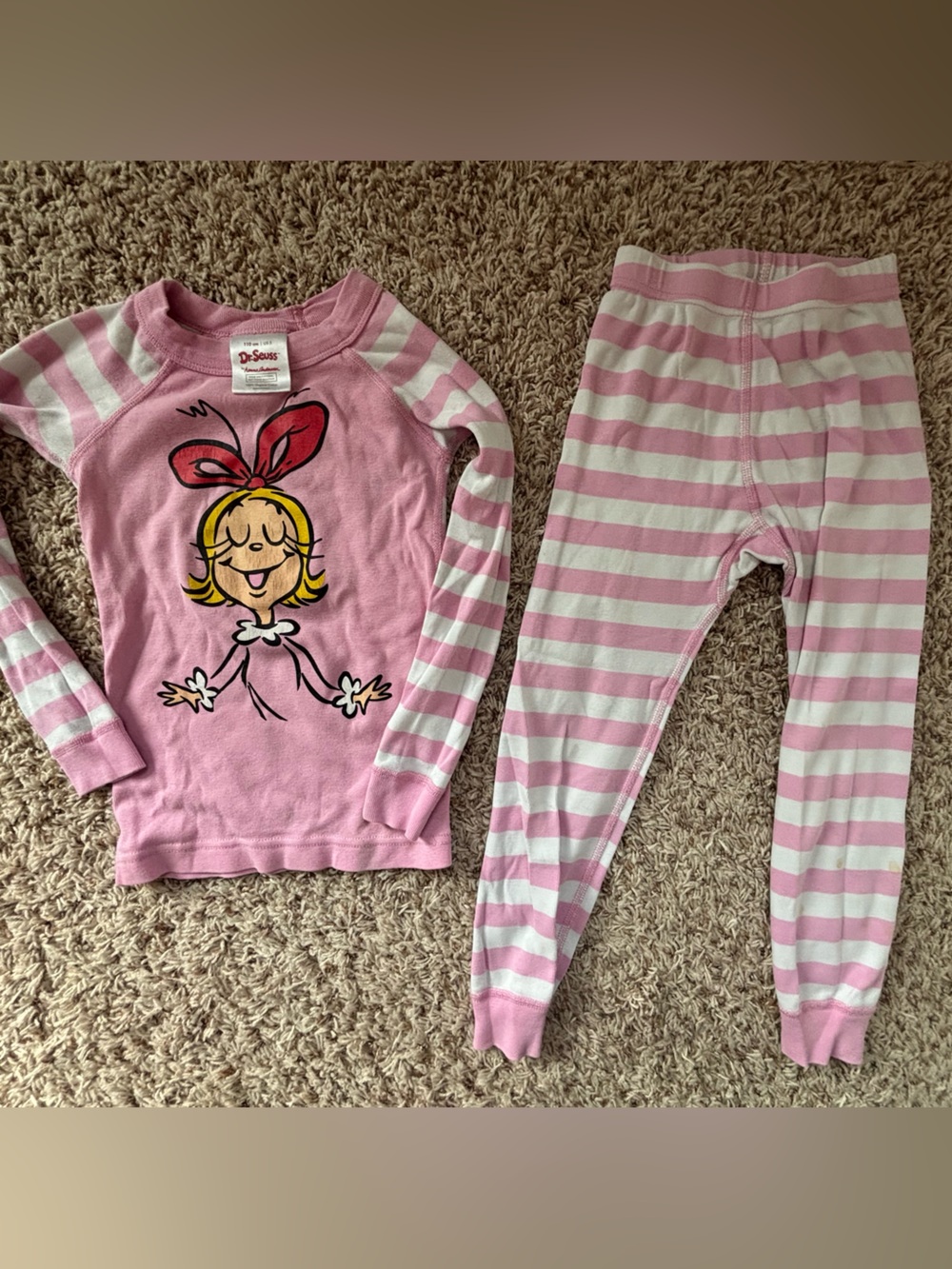 Play Quality Hanna Andersson Cindy Lou Who Pink Grinch Pajamas Size 5